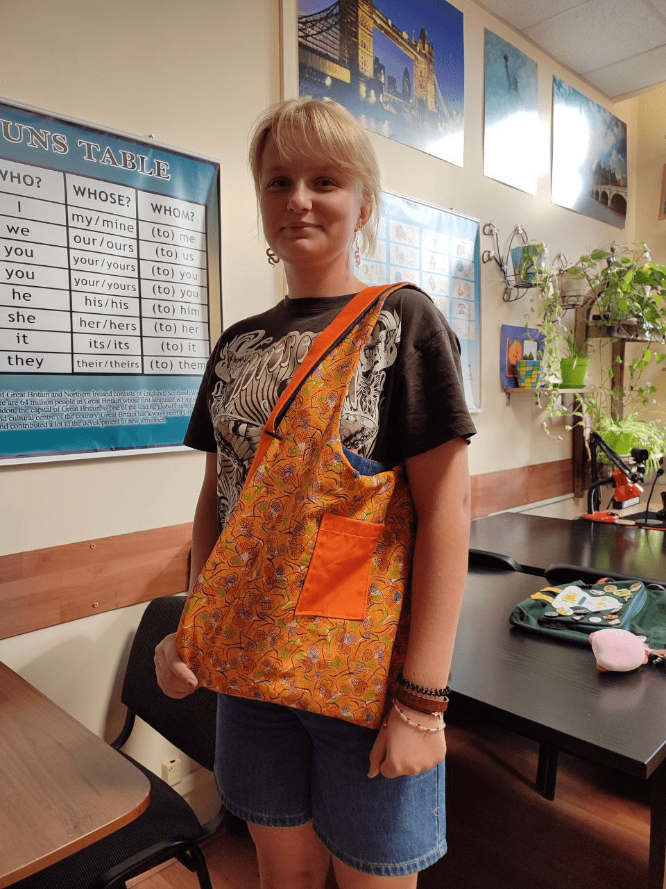 Our Student Created Her First Shopper Bag in Sewing Classes