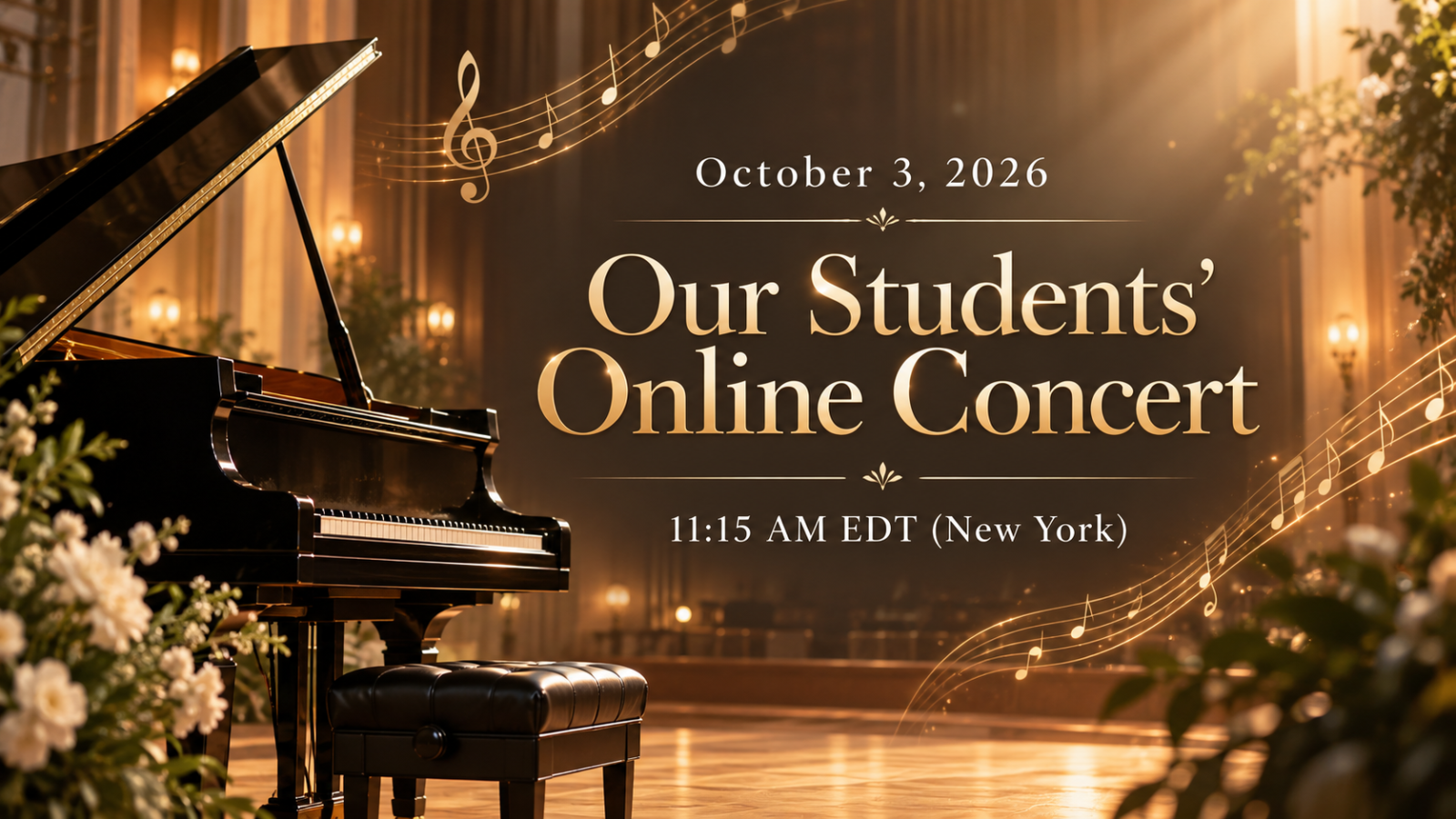 Montessori Center Students’ Online Concert — October 3, 2026
